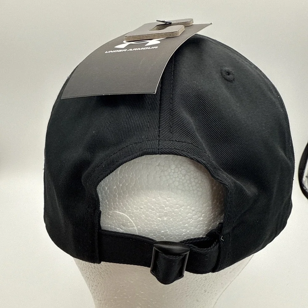 Under Armour Chino Hat Cap Black White Pink  Adjustable ‎ Strapback NWT